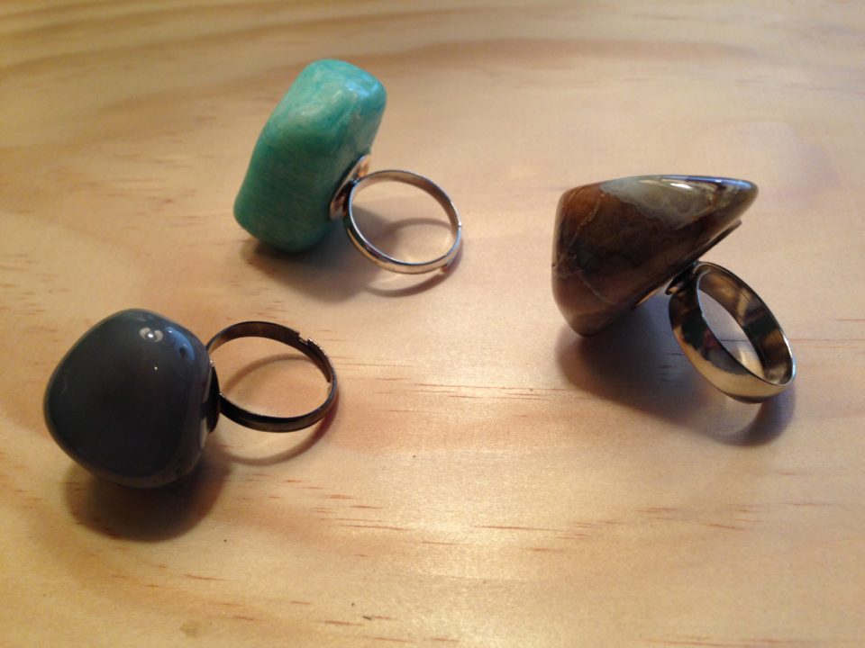 Beautiful Rock Rings, great for summer!