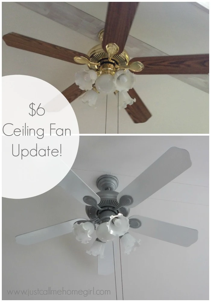 Update a ceiling fan using spray paint