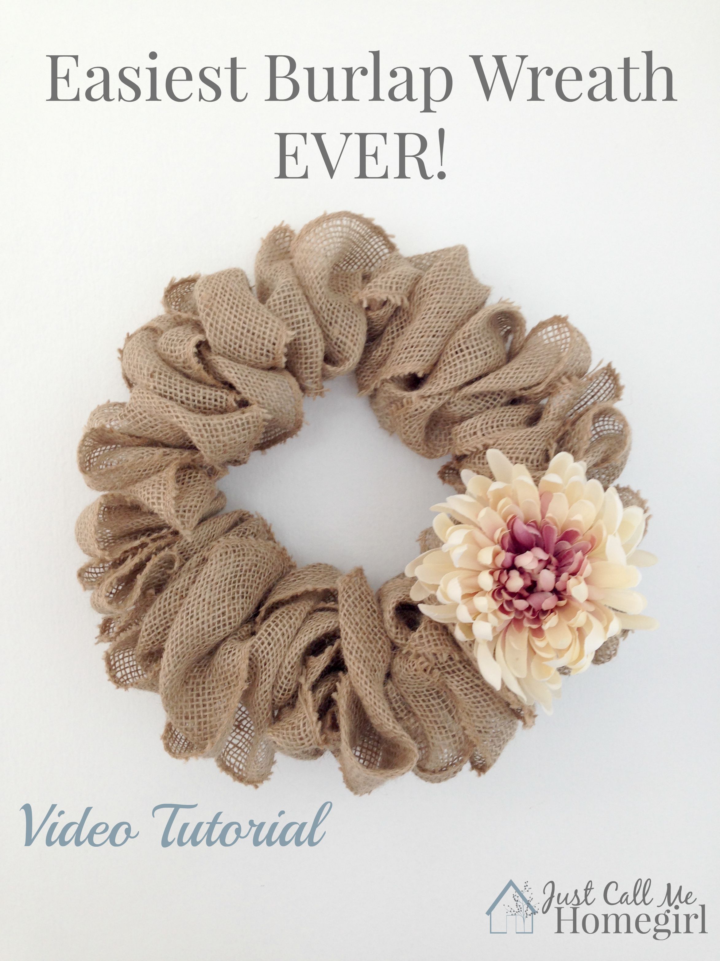 Easiest burlap wreath