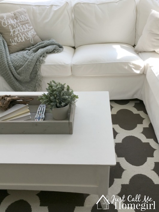 White Sunroom and Target Rug