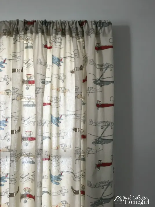 Vintage Airplane Toddler Curtains