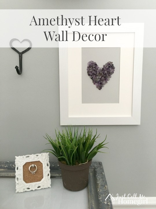 Amethyst Heart Wall Decor