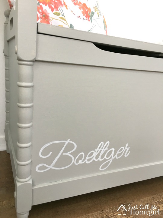 Personalized Stenciled Chest