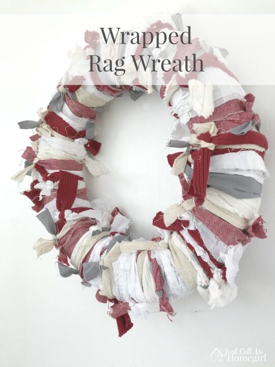 wrapped rag wreath