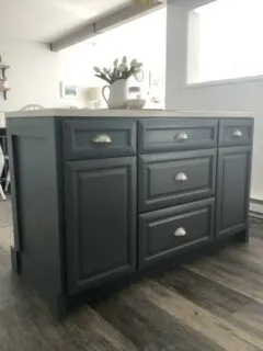 Island made from base cabinets