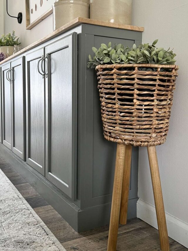 DIY Basket Plant Stand Just Call Me Homegirl