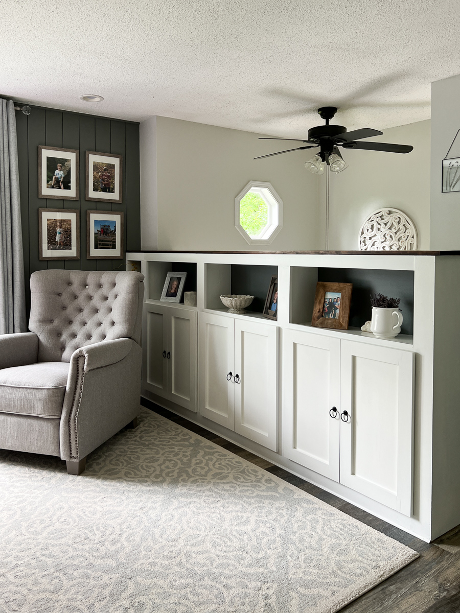 bookcase with cabinet doors