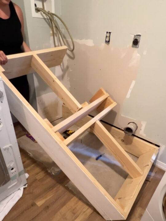 removing a 2x10 platforms for washer and dryer