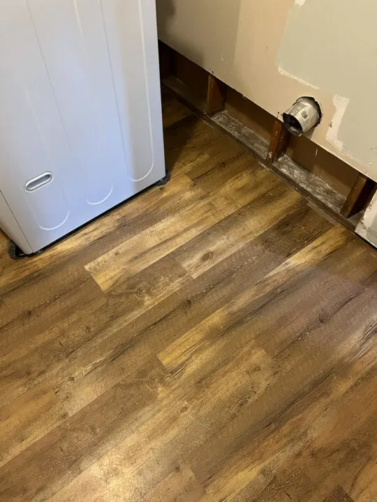 patched vinyl plank flooring