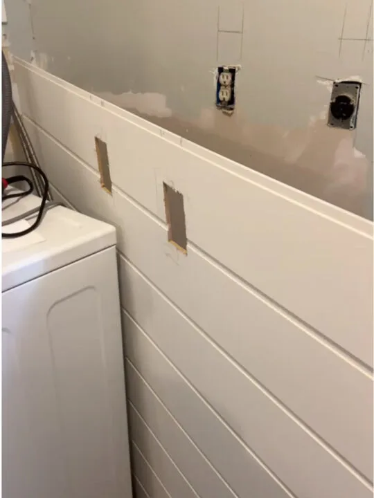 Shiplap panel to cover drywall